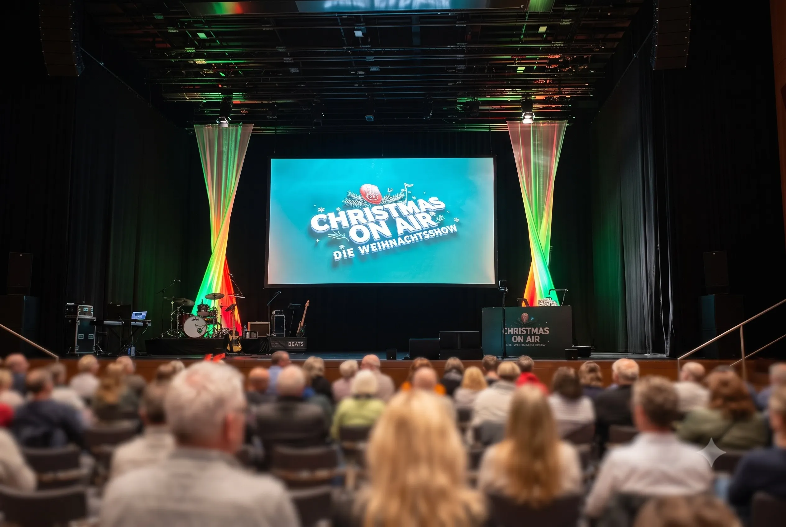 Publikum im Saal kurz vor Showbeginn bei Christmas On Air